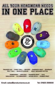 124799 Product Zone All Your Headgear Needs Ad 46x72mm 300dpi Product Zone “The Ultimate Cap” collection