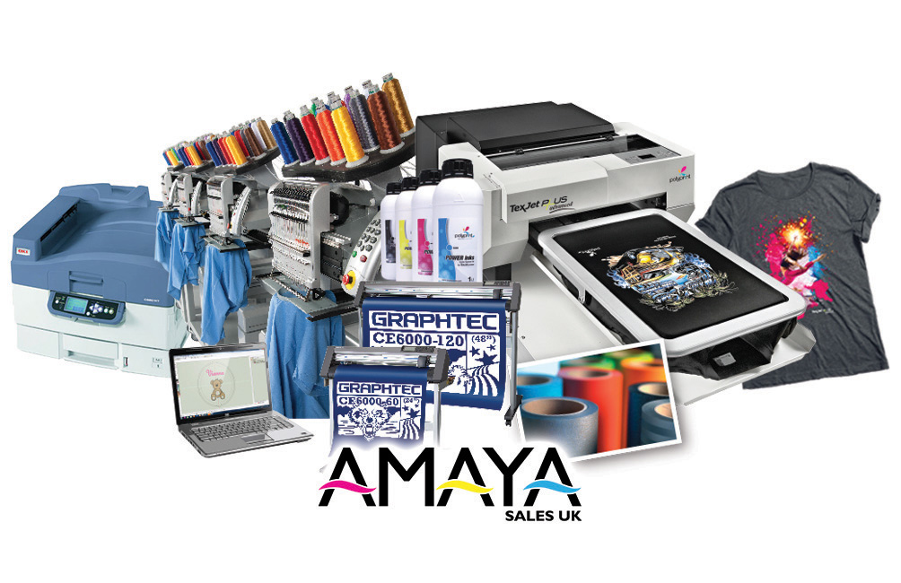 Amaya product collage More great garment decoration equipment and products added to range