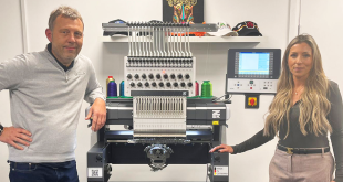 Annette Sucharewycz with Andrew Stocks 1200x800 1 Stocks appoints new sales manager for industrial embroidery machinery and software