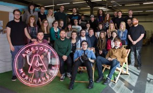 Members of the Awesome Merchandise team