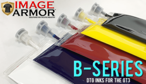B Series Bags Closeup ALL WCMYK 2 Image Armor B Series inks now available from Resolute DTG