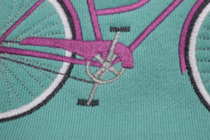 Bike Detail How to embroider knitted garments