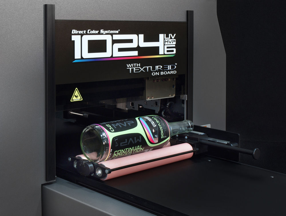 DCS 1024UVMVP6 Close Up Clear Bottle Resolute DTG does UV