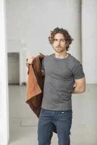 EA001 Charcoal 07 100% organic and recycled Ts