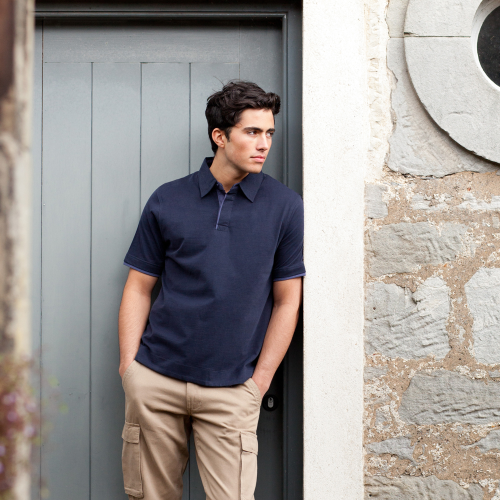 FR042 NavyWashedNavy Heritage inspired golfwear