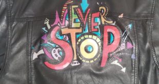 Figure 1 Leather jacket printed with flexible UV ink. Ahead of its time