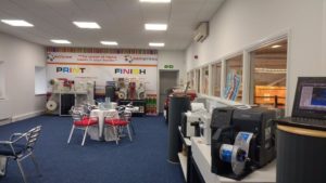 The label printing show room
