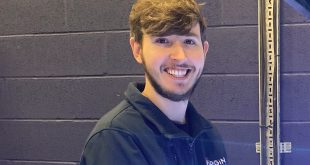 James Watterson with the WidLaser C1000 Laser cutting system e1713271954406 Graphtec GB cuts great solutions for Origin Sign Co.