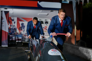 Joel Fearon L and Bruce Tasker r SImon Jersey web Simon Jersey reveals official formalwear for Team GB winter athletes