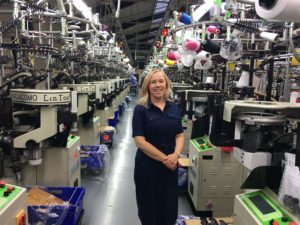 Kate Hills Make it British factory visit Production up for booming UK textile manufacturing