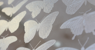 Matte finish on transparent film gives the appearance of frosted glass New clear ink enhances versatility for Mimaki’s UCJV300 Series