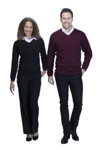 Natasha and Alex cut out duo shot Capturing the best of combed cotton and acrylic