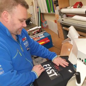 Nigel Treacy Pressing FAST Shirt Solar Signs enhances garment printing capabilities with InkTec’s DTF printer