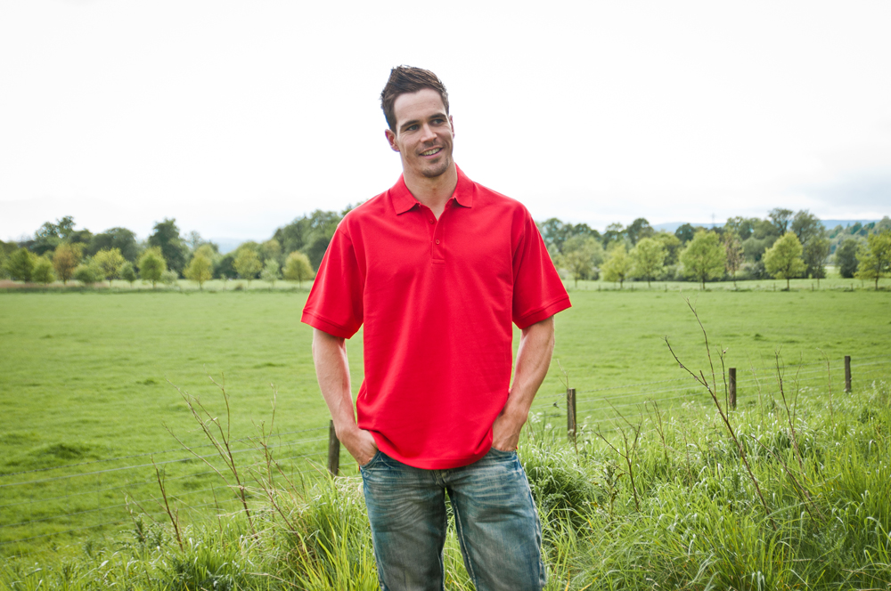 OK020 RED2 Get environmentally friendly in this organic cotton polo shirt
