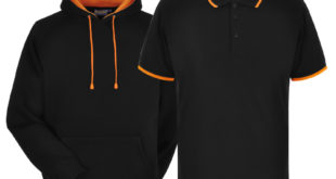 PP Feb 2017 Urbanwear black orange Pair a hoodie with a matching polo