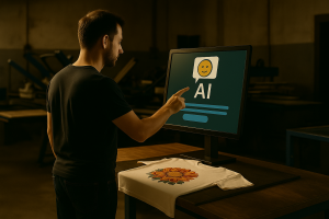 Pic 1 ChatGPT Image 3 giu 2025 10 15 52 Artificial intelligence and the T shirt business in Europe: Not a trend, but a strategic ally