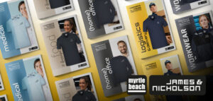 Pic 1 Fusible Product Guides print New product guides for retailers by James & Nicholson and Myrtle Beach