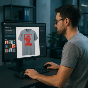 Pic 2 ChatGPT Image 3 giu 2025 10 38 43 Artificial intelligence and the T shirt business in Europe: Not a trend, but a strategic ally