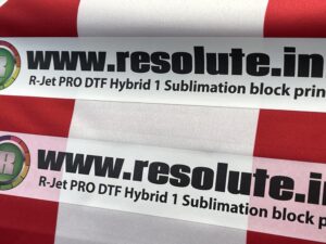 Pic 2 top image printed on the R Jet PRO DTF Hybrid 1 with sublimation blocker bottom image printed without sublimation blocker. Future proof DTF solutions