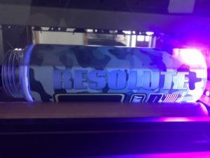 Production water bottle printing made simple with the 1800s UV printer in the machine Making the sun shine in 2020