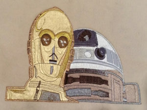 R2D2. using embroidery and Metalflex