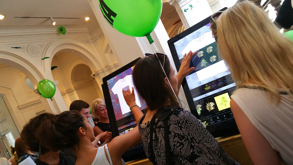 RA YR STORE booth Royal Academy and YR STORE collaboration produces one-off designs using Epson technology