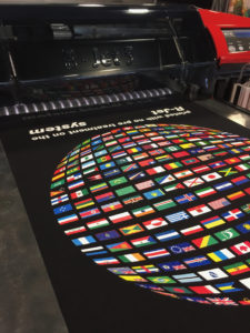 A non pre-treated shirt being printed at ISS Fort Worth in October 2016