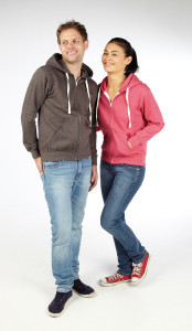 RK133 Melange Hooded Full Zip