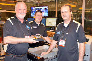 L to R: Rich Hoffman, M&R ceo, Alex Mammoser, digital products sales manager and Geoff Baxter, director, Digital Products Division
