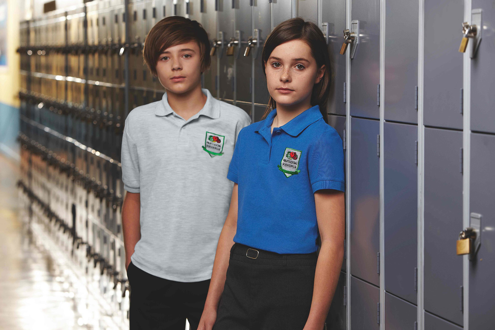 Schoolwear Lady Fit 65 35 Polo Smart all year with Fruit of the Loom