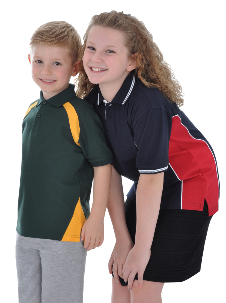Schoolwear Papini Junior Elite Polo Asti Bottle Gold and Verona Navy Red White Polos and hoodies to withstand the playground