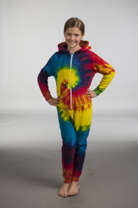 TD036J Kids Rainbow Tie-Dye Onesie