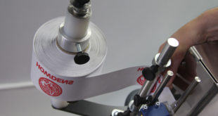 The continuous roll system is key to the machines printing speed Relabel garments in seconds with the MK1 semi-automatic transfer press