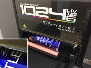 A UV printer fitted with simple static inhibitor