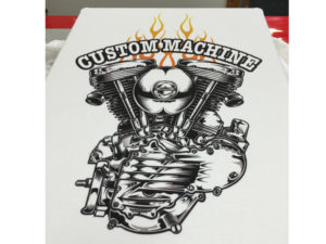 A T shirt printed directly with sublimation ink