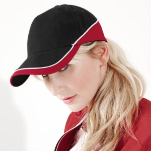 beechfield b171 black classic red white lifestyle 6463 A popular sports cap that wins fans everywhere