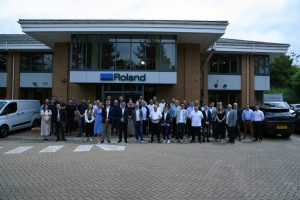 group shot2 Roland DG celebrates opening of Bristol office