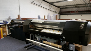 Graphtec’s FC8600-130 plotter/cutter working alongside the Seiko printer